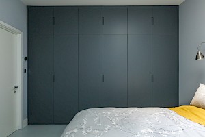 Fitted wardrobes as part of a basement conversion in Battersea.